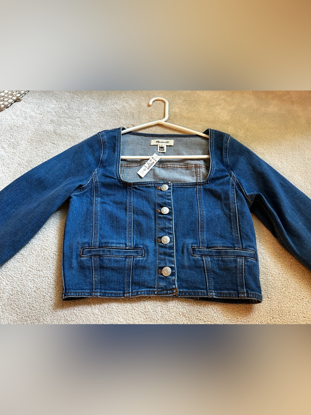 Madewell cropped Jean top